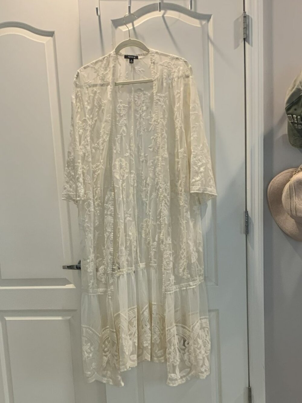 Torrid Long Lace Open Front Duster